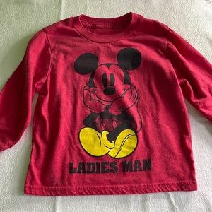 Disney Mickey Ladies Man long sleeve tee. 3T